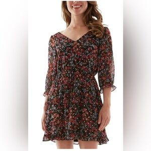 Floral Black Dress
